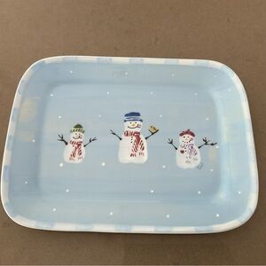 ☃️Hartstone “Snow People” Platter Vintage Stoneware